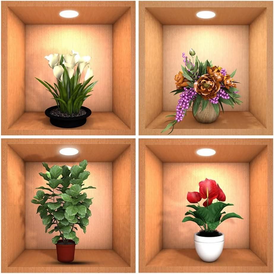 3D Vase Wall Sticker (Pack of 8)